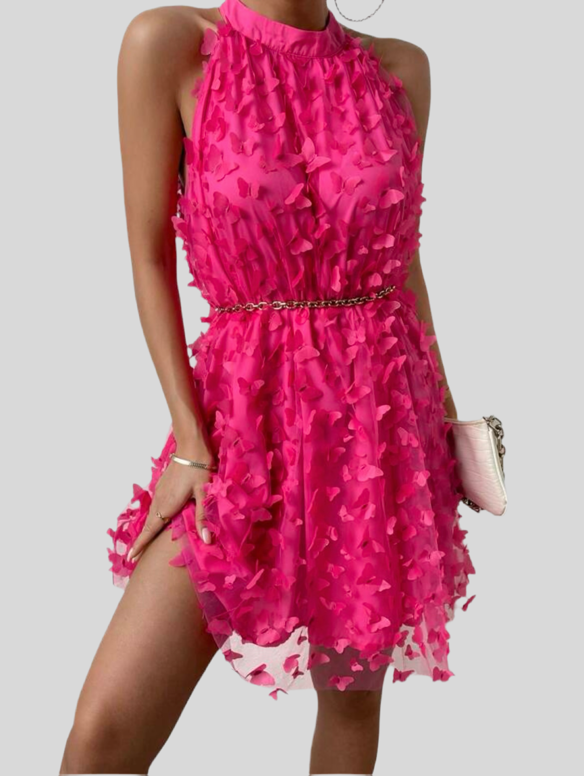 Obleka Pink Metulj
